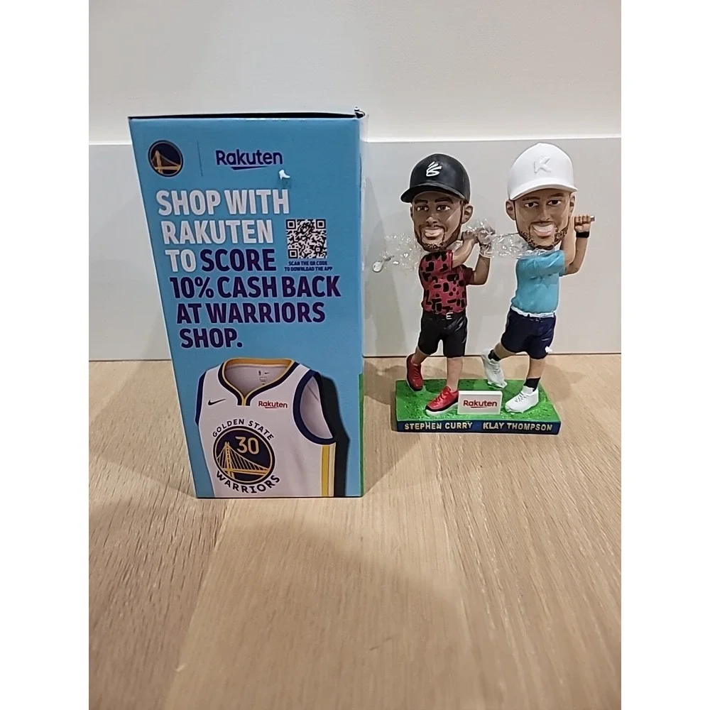 Stephen Curry Klay Thompson GOLF BROS Bobblehead 2024‎ Golden State Warriors SGA